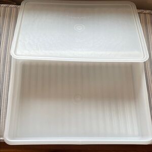VTG Tupperware Cold Cut Keeper #290 Rectangular 13x9” w/Lid #291 White